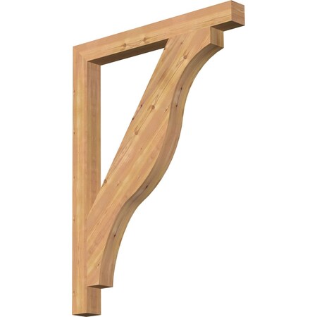 Ekena Millwork Funston Block Smooth Bracket, Western Red Cedar, 3 1/2"W x 36"D x 48"H BKT04X36X48FST05SWR